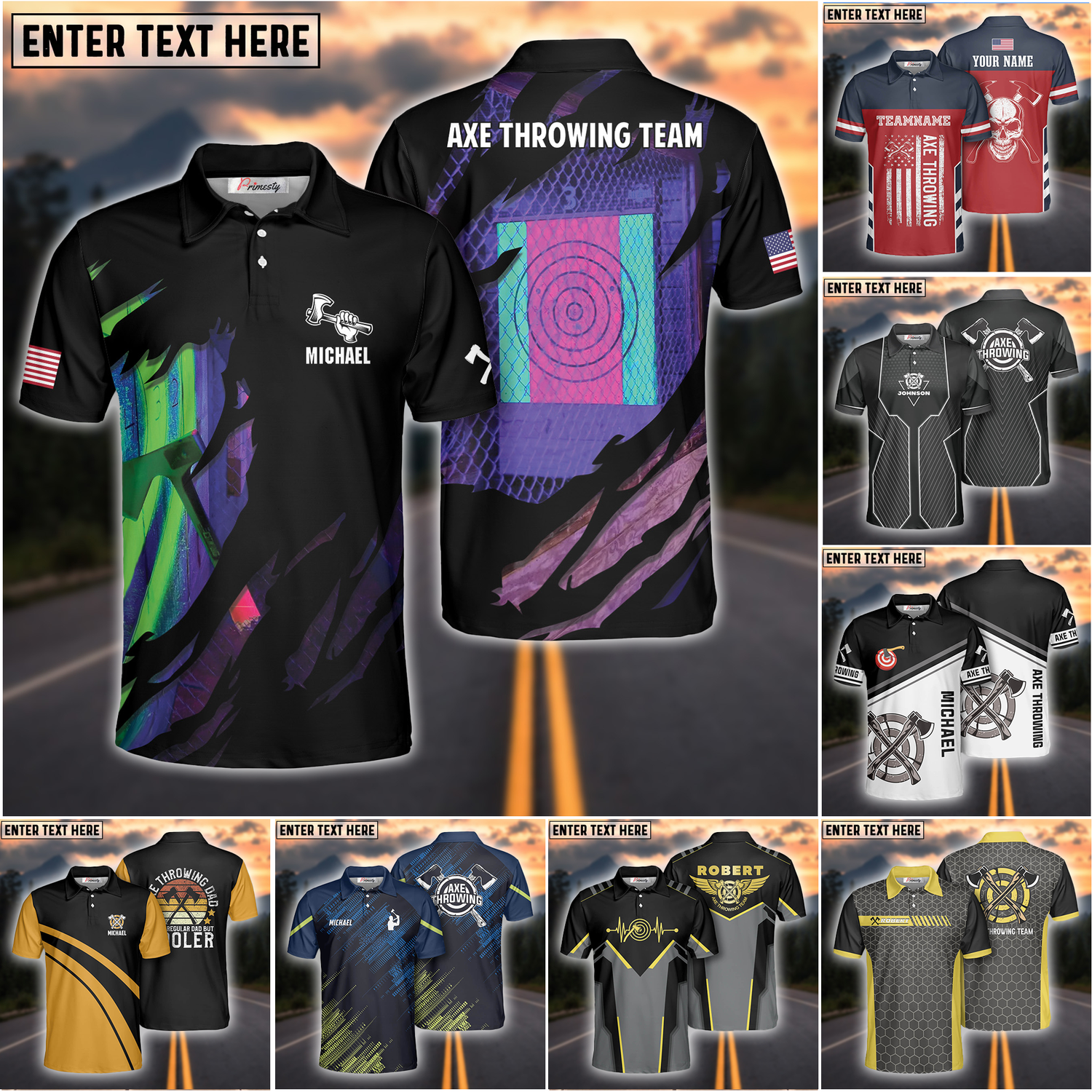 Axe-Throwing Polo Shirts