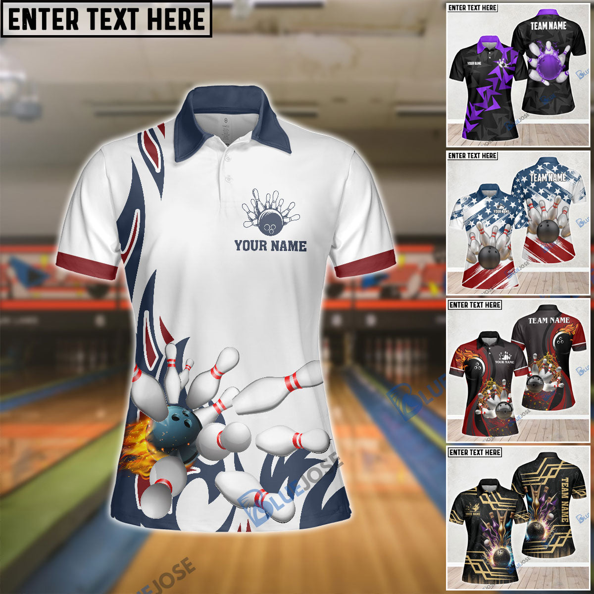 Bowling Women Polo Shirts