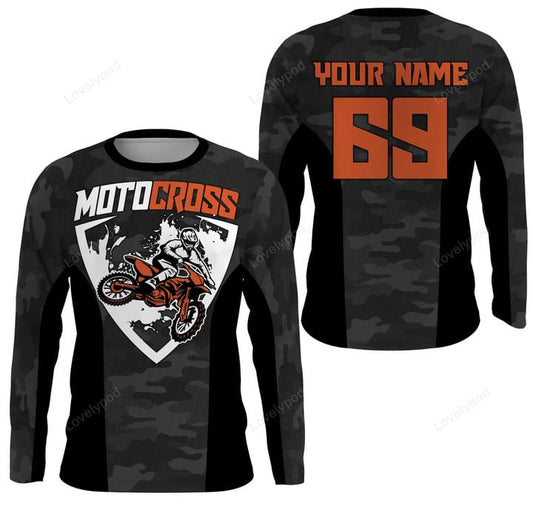 BlueJose Personalized Riding Motocross Racing Dirt Bike Motorcycle 3D Shirt