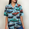 Custom Classic Car Photo Hawaiian Shirt, Water Pattern, Summer Gift