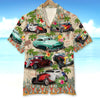 Bluejose Custom Hot Rod Photo Hawaiian Shirt, American Map Pattern
