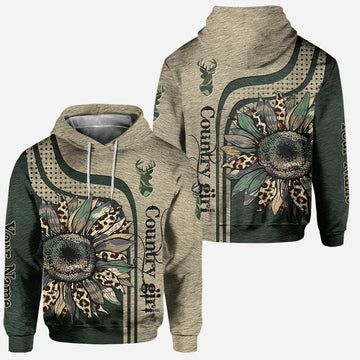 BlueJose Country Girl, Personalized Hunting All Over Shirt, Personalized 3D Hoodie For Hunting Lover