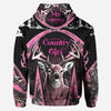 BlueJose Country Girl, Personalized Hunting All Over Shirt, Personalized 3D Hoodie For Hunting Lover