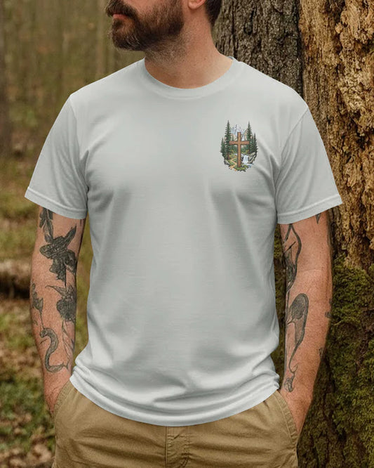 BlueJose The Woods Calm My Mind Personalized Hiking 3D Shirt - Grey