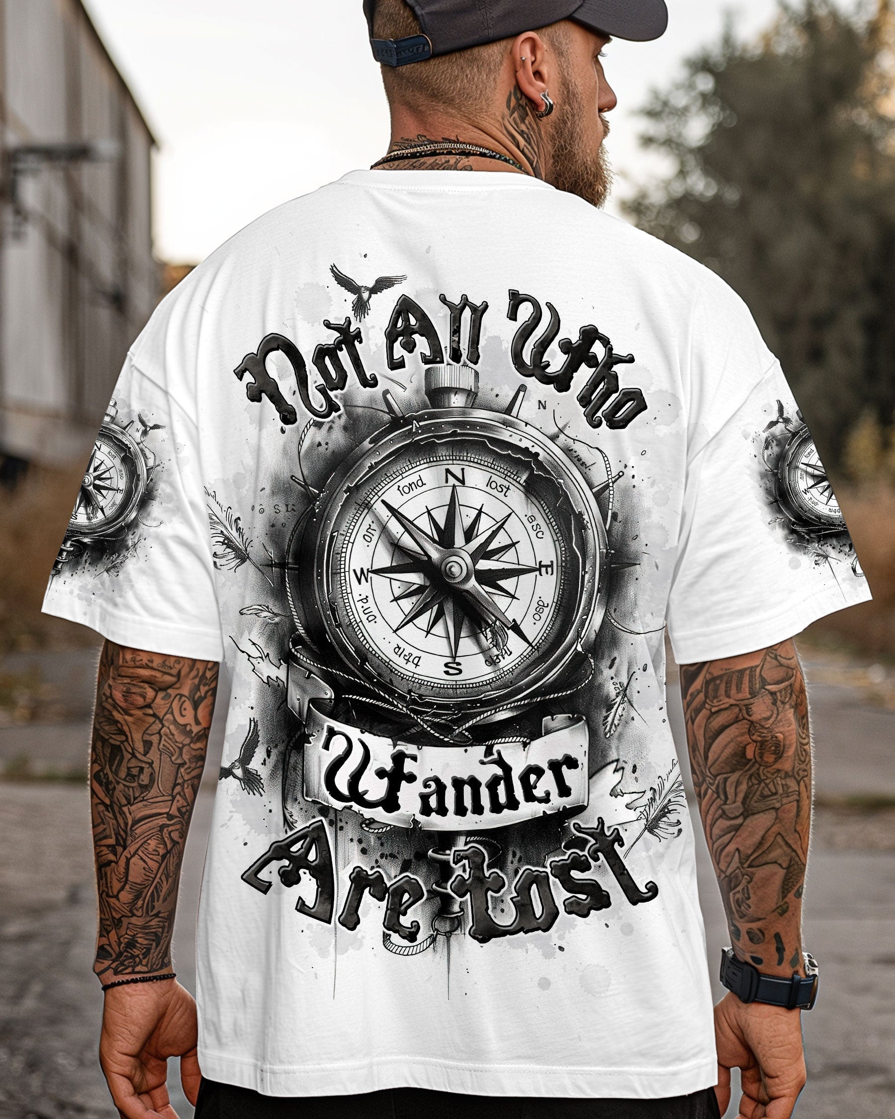 NOT ALL WHO WANDER ARE LOST COMPASS ALL OVER PRINT - TLTW0910252