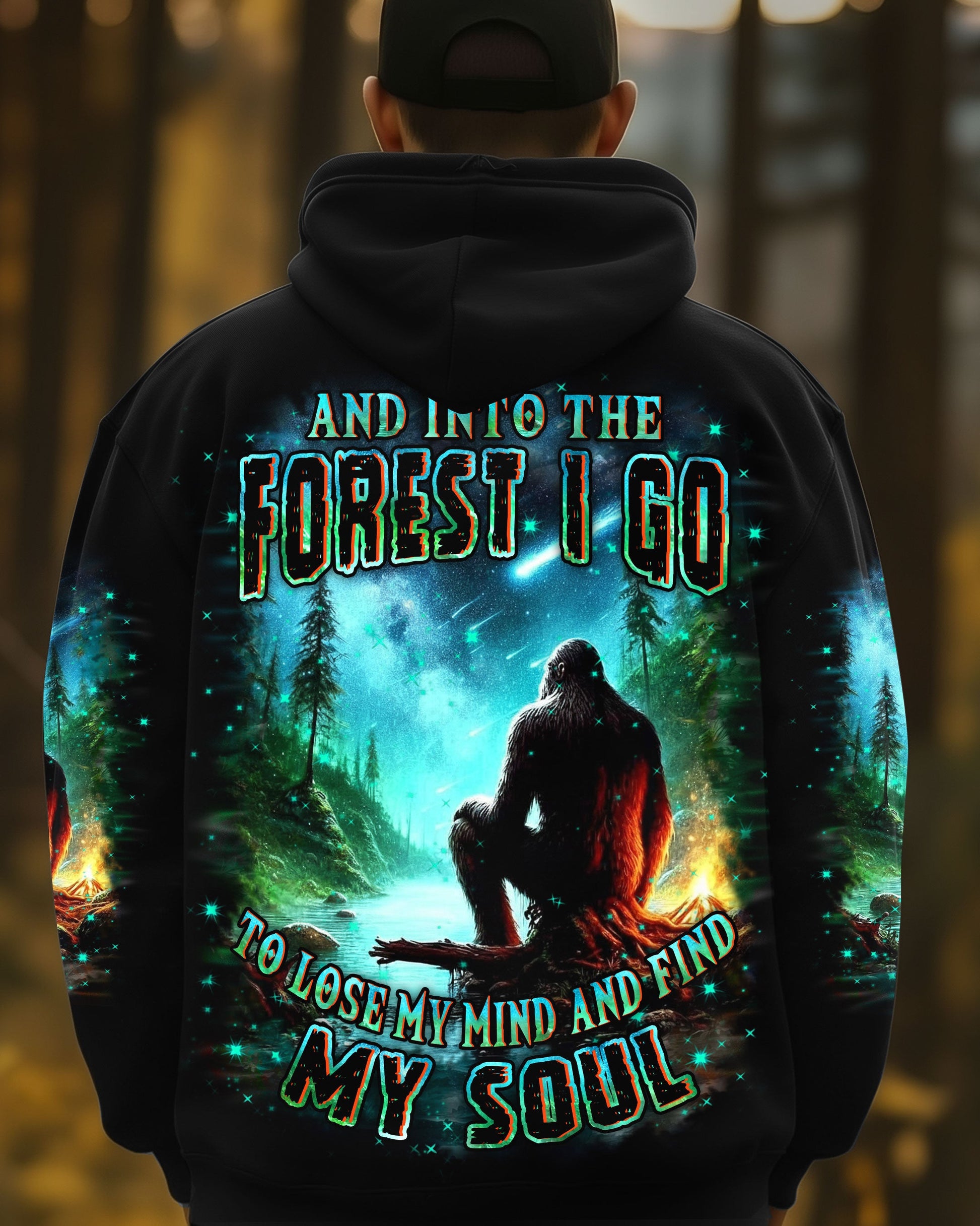 AND INTO THE FOREST I GO BIGFOOT ALL OVER PRINT - YHHN0512253