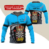 BlueJose Darts King Personalized Name, Team Name Zipper Hoodie Hoodie