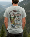 BlueJose Not All Who Wander Are Lost  Personalized Hiking Shirt - Grey