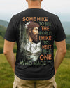 BlueJose Some Hike To See The World Personalized Hiking Shirt - Black