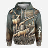 BlueJose Best Hunter Ever, Personalized Hunting All Over Shirt, Personalized 3D Hoodie For Hunting Lover
