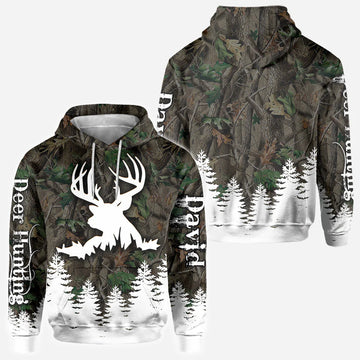 BlueJose Love Hunting, Personalized Hunting All Over Shirt, Personalized 3D Hoodie For Hunting Lover