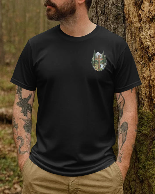 BlueJose The Woods Calm My Mind Personalized Hiking 3D Shirt - Black