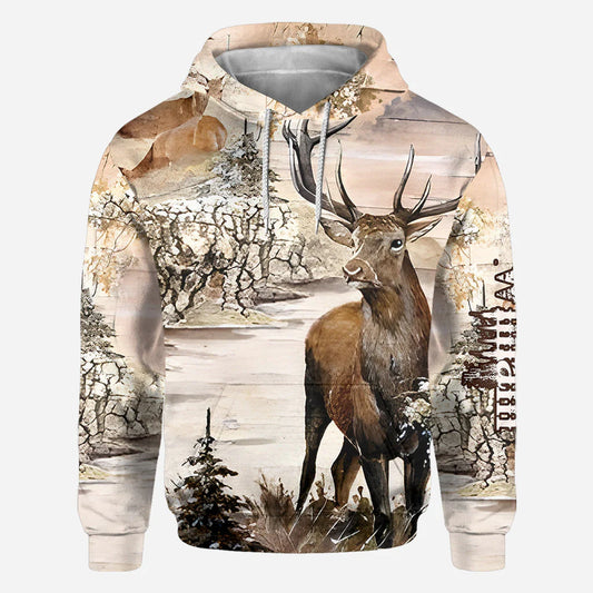 BlueJose Love Hunting, Personalized Hunting All Over Shirt, Personalized 3D Hoodie For Hunting Lover