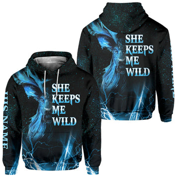 BlueJose Hunting Couple, Personalized Couple Hunting Hoodie, Personalized 3D Hoodie For Hunting Lover