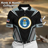 BlueJose Premium Personalised U.S Multiple Service Veteran Polo Shirt