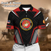 BlueJose Premium Personalised U.S Multiple Service Veteran Polo Shirt
