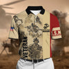 BlueJose Premium U.S Multiple Service Veteran Polo Shirt