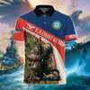 BlueJose Premium U.S Multiple Service Veteran Polo Shirt