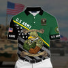 BlueJose Premium Personalised U.S Multiple Service Veteran Polo Shirt
