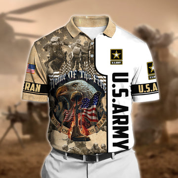 BlueJose Premium U.S Veteran Polo Shirt