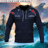 BlueJose Premium Multiple US Military Services Veteran Personalize Hoodie