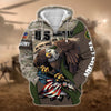 BlueJose Premium U.S Multiple Service Veteran Zip Hoodie