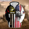BlueJose Personalised Premium Multiple U.S Services Veteran Zip Hoodie