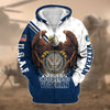 BlueJose Premium Eagle US Veteran Zip Hoodie
