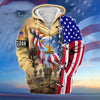 BlueJose Premium Honoring All Who Served US Veteran Zip Hoodie