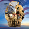 BlueJose Premium Honoring All Who Served US Veteran Zip Hoodie
