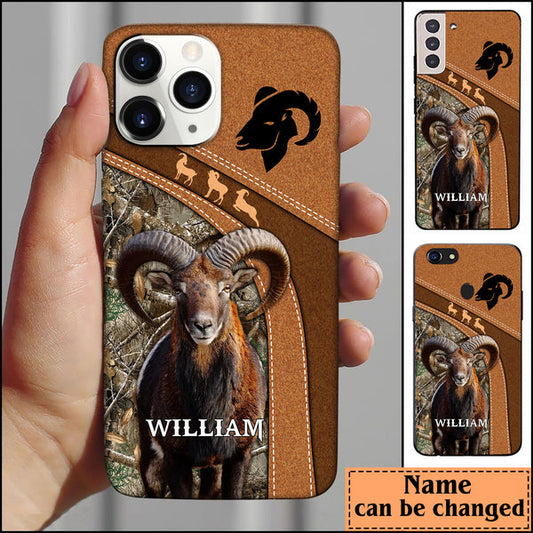 BlueJose Leather Pattern Personalized Phone Bighorn Sheep Phone Case