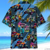 Bluejose Crazy Hot Rod Drag Racing Hawaiian Shirt