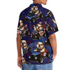 Bluejose 4th Of July Funny English Bulldog Hot Rod Hawaiian Shirt