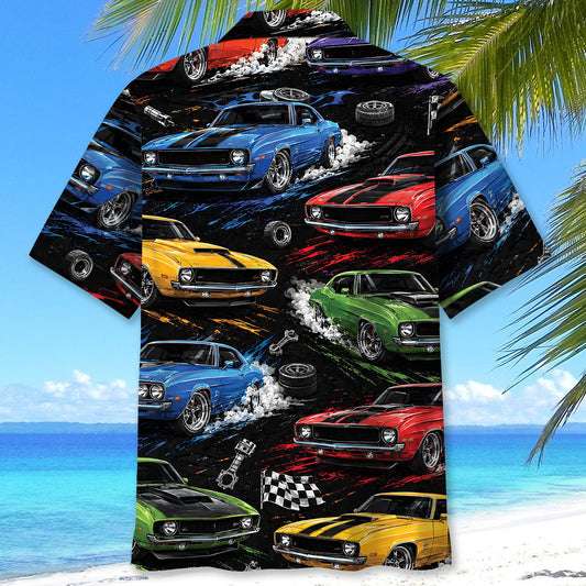 Bluejose Vintage Muscle Color Hawaiian Shirt