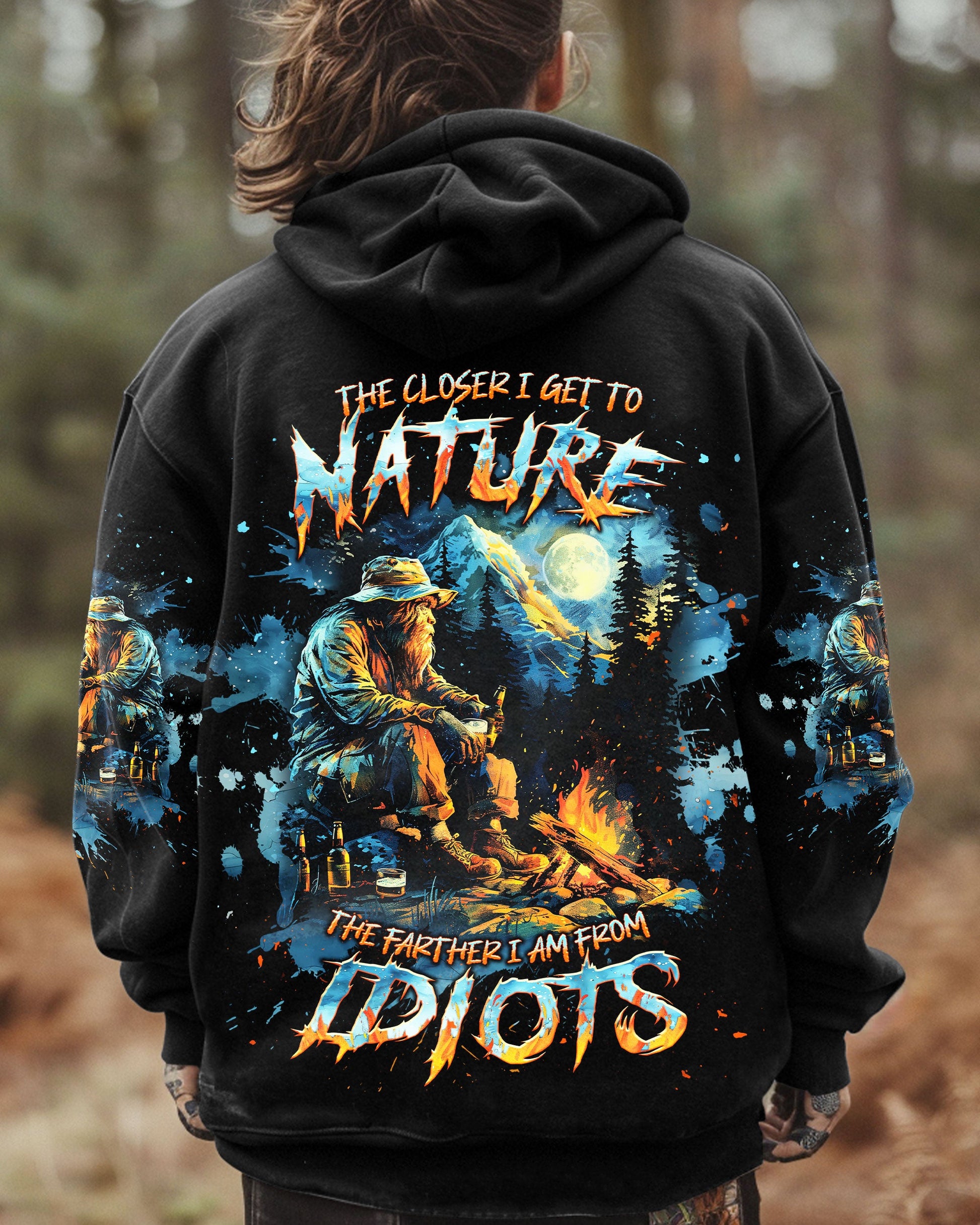 THE CLOSER I GET TO NATURE BIGFOOT ALL OVER PRINT - TLNT2509241