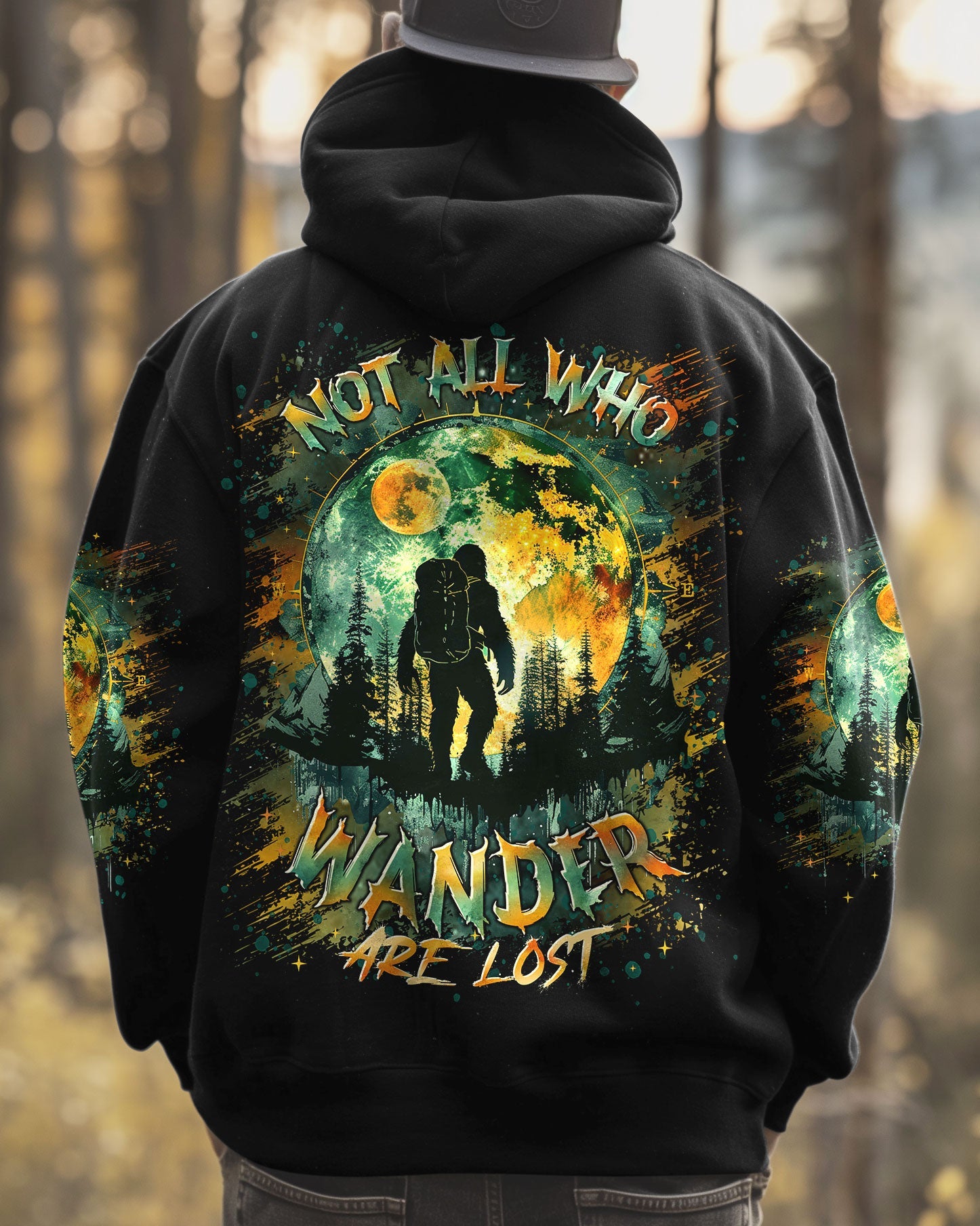 NOT ALL WHO WANDER ARE LOST  BIGFOOT ALL OVER PRINT - TLTR1002252