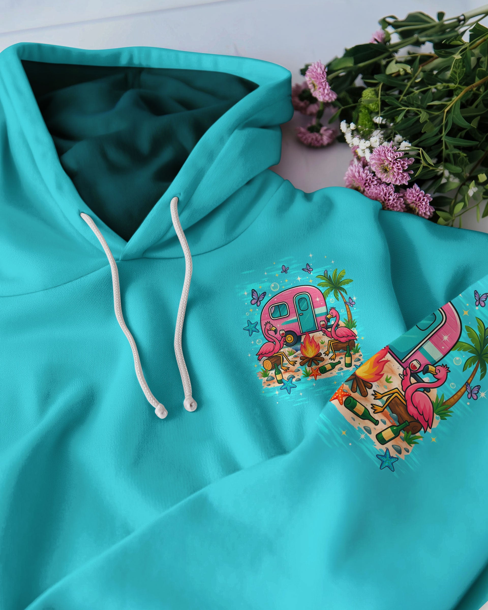 MAKING MEMORIES ONE CAMPFIRE AT A TIME FLAMINGO ALL OVER PRINT - TLTW0609252