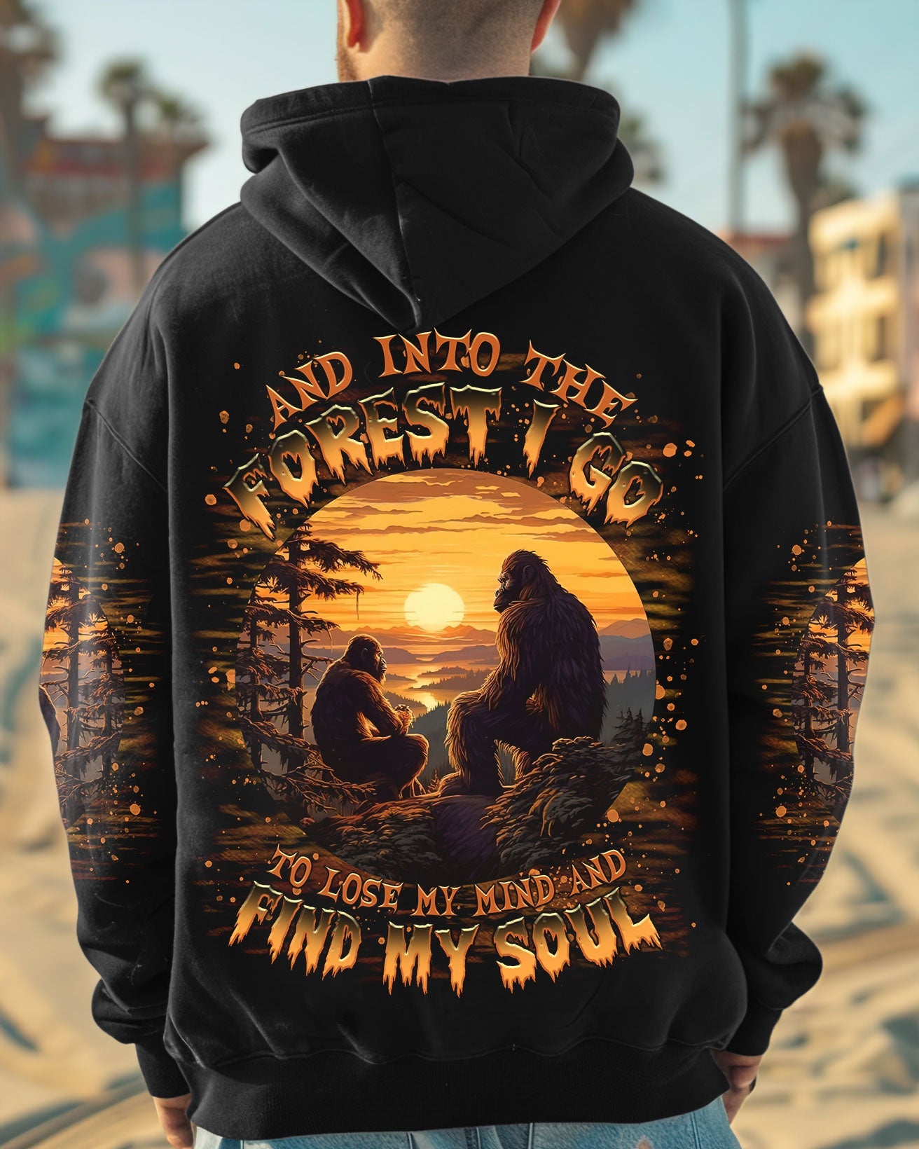 AND INTO THE FOREST I GO BIGFOOT ALL OVER PRINT - TLTR3011242