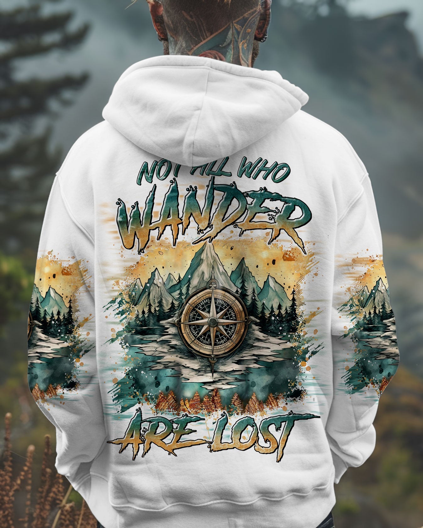 NOT ALL WHO WANDER ARE LOST COMPASS ALL OVER PRINT - TLTR0409242