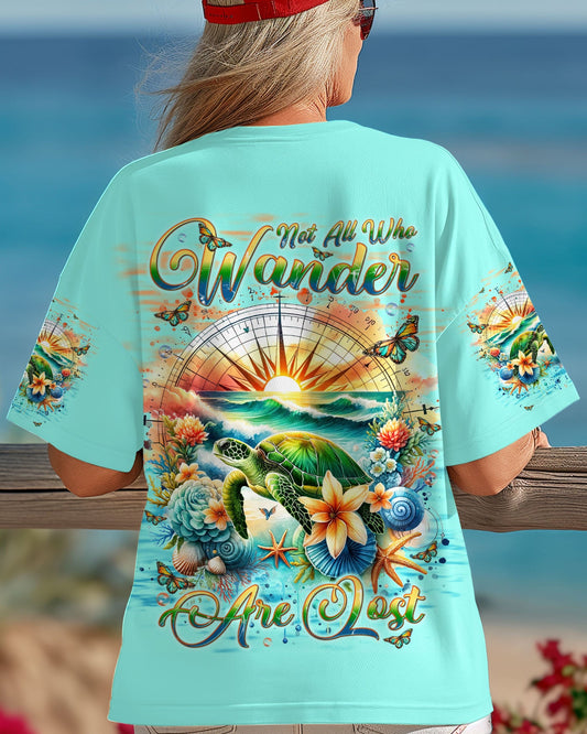 NOT ALL WHO WANDER ARE LOST TURTLE COMPASS ALL OVER PRINT - TLNT0703251