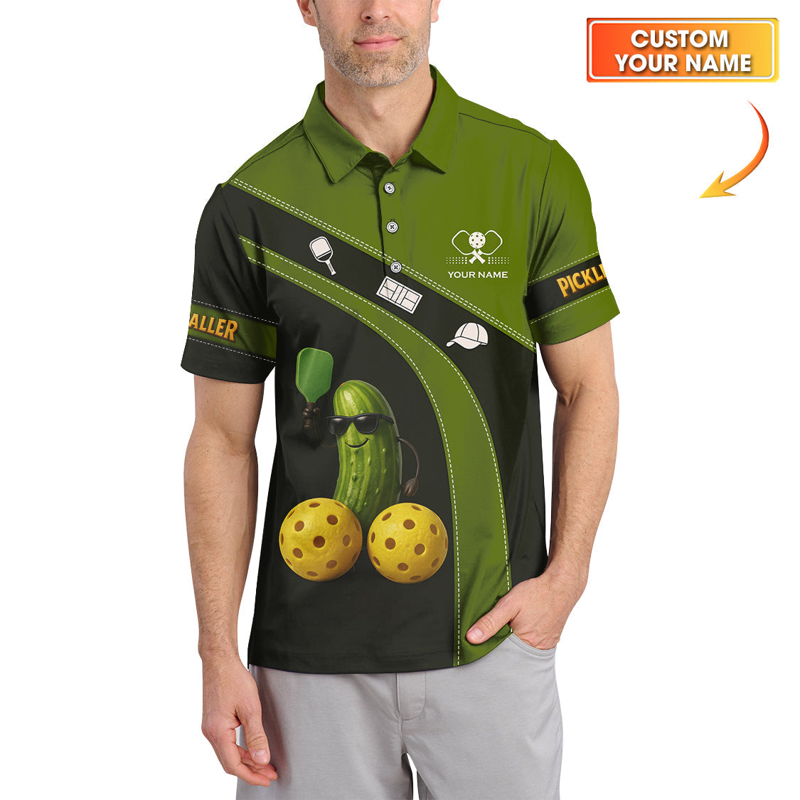 Funny Pickleball Shirt For Men's, Pickleballer Custom Name Shirts, Gift For Pickleball Lovers