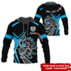 BlueJose Darts & Octopus Pattern Personalized Name, Team Name Hoodie