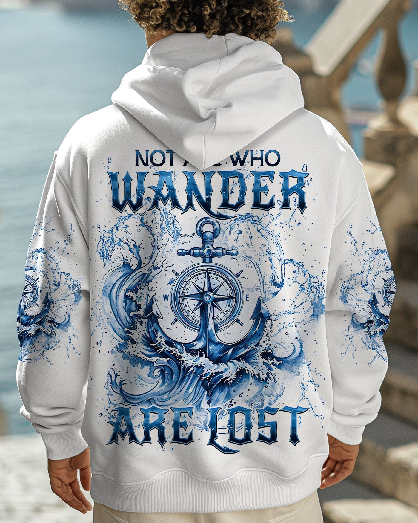 NOT ALL WHO WANDER ARE LOST ANCHOR COMPASS ALL OVER PRINT - TLNT1002254
