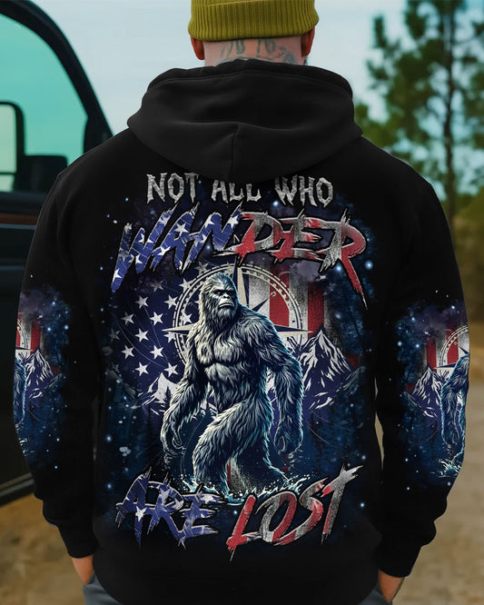 NOT ALL WHO WANDER ARE LOST BIGFOOT ALL OVER PRINT - YHHN0212251