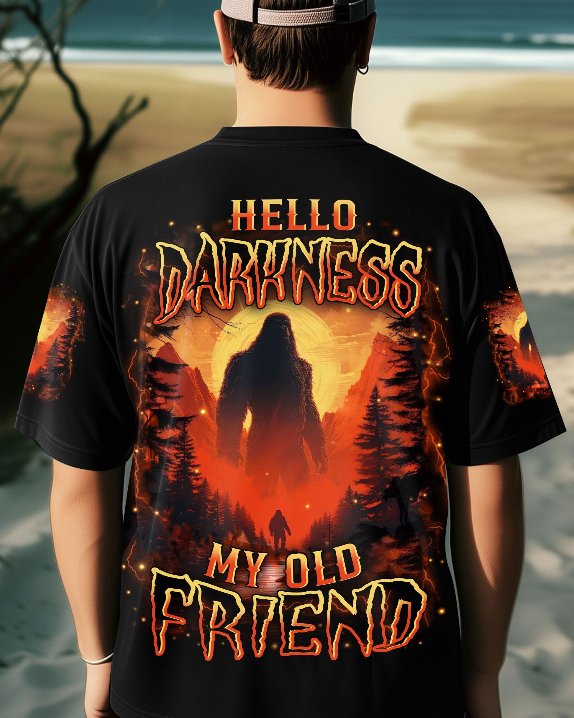 HELLO DARKNESS MY OLD FRIEND BIGFOOT ALL OVER PRINT - YHHN0312252