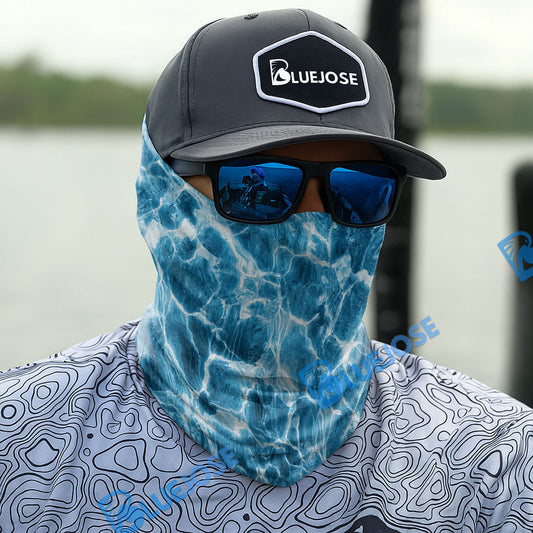 BlueJose Blue Wave Neck Gaiter