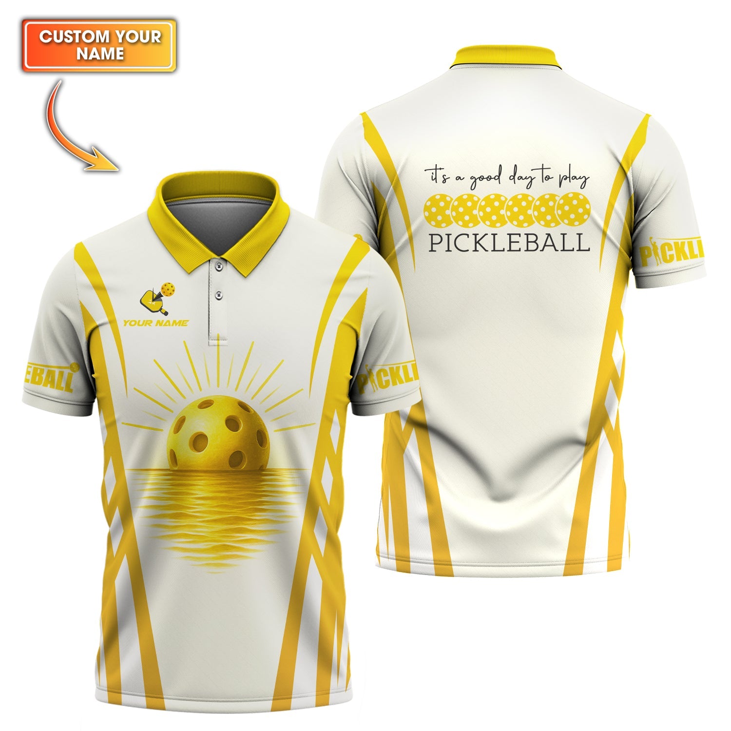 It's a Good Day to Play Custom Name Polos, Funny Pickleball Shirts, Gift For Pickleball Players
