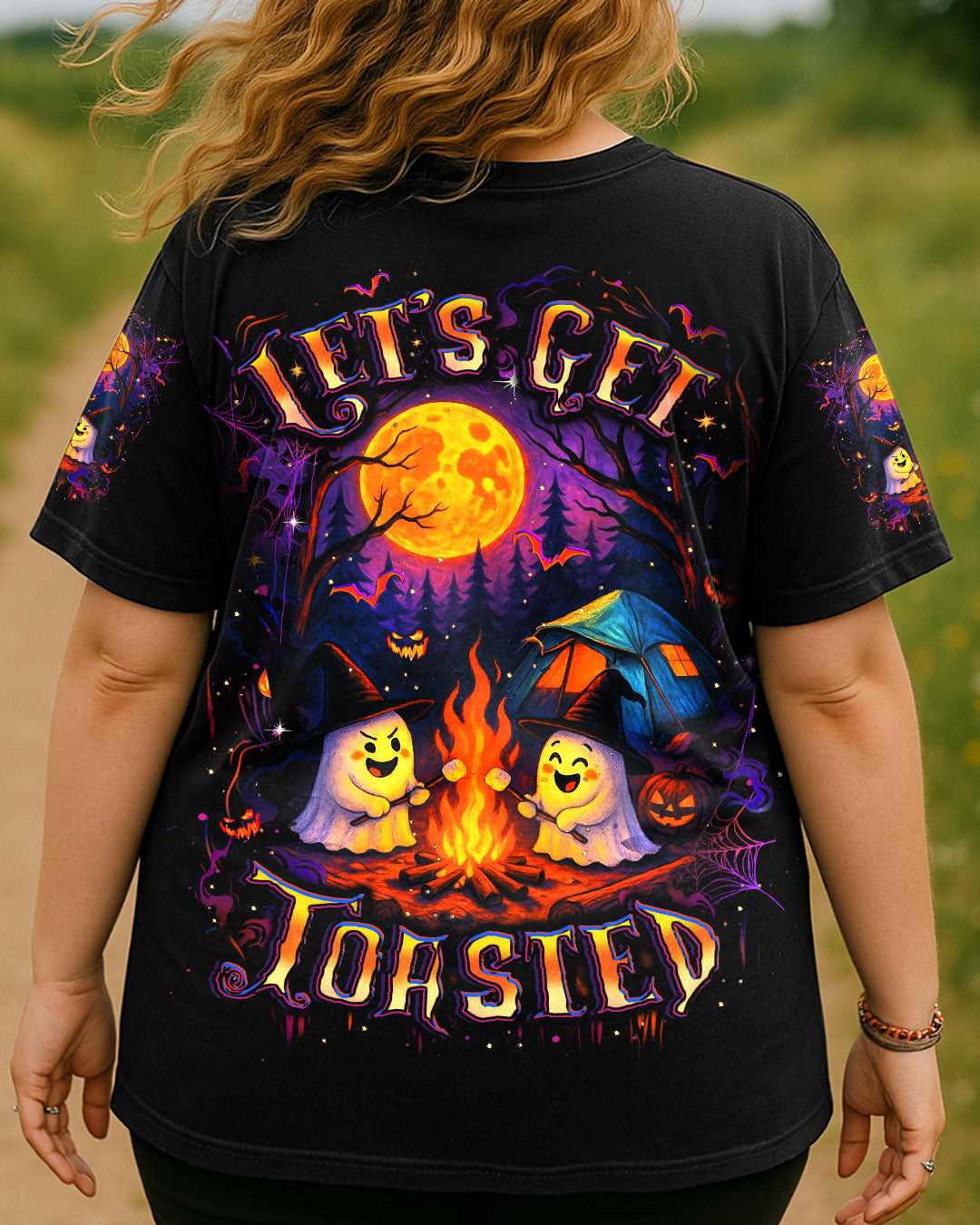 LET'S GET TOASTED BOOS HALLOWEEN ALL OVER PRINT - YHLT3007253