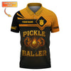 Pickleballer Shirt For Men, Custom Name Pickleball Polos, Shirt For Pickleball Lover