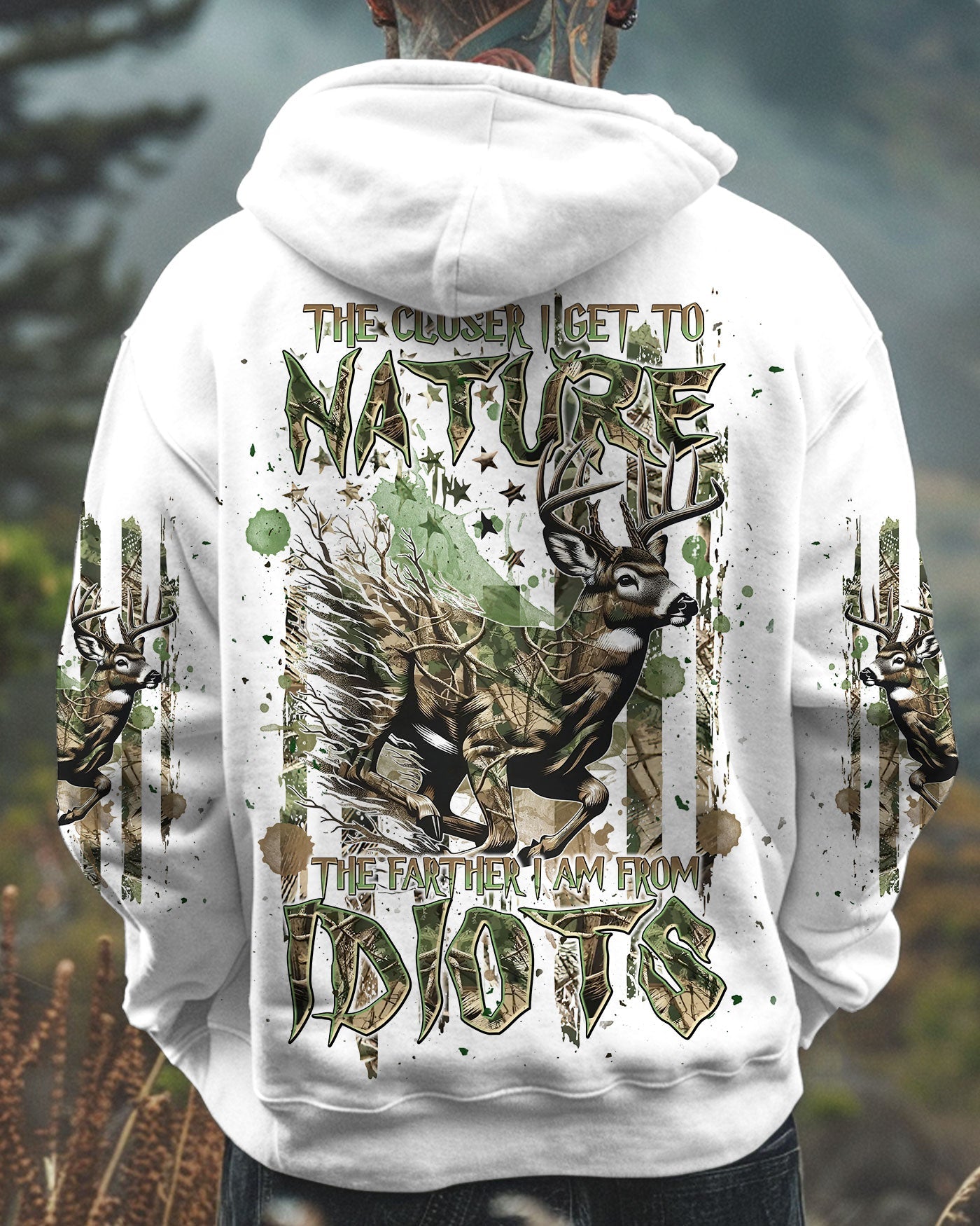THE CLOSER I GET TO NATURE DEER HUNTING ALL OVER PRINT - TLNT0909241